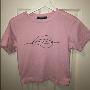 Pink High neck T-shirt